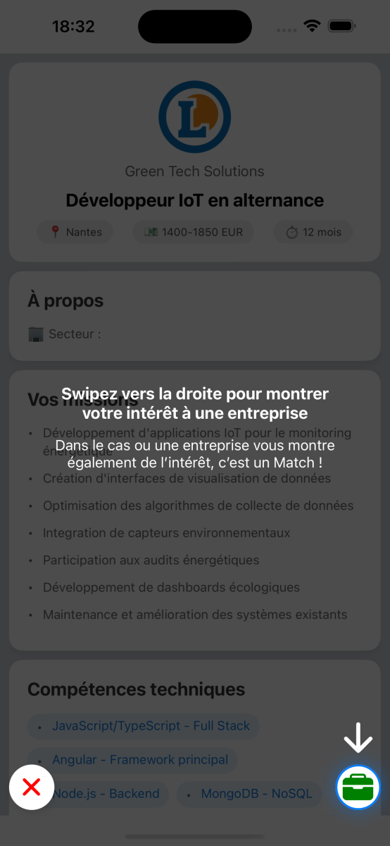 Exemple de matching par IA
